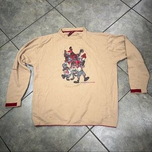 🧥 Platinum FUBU Fat Albert Sweater XL Knit Black Graphic Hip Hop Y2K Streetwear